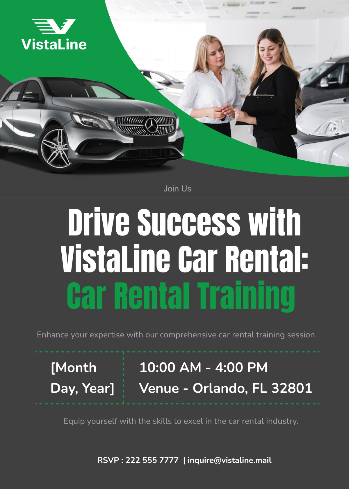 Car Rental Training Invitation Template