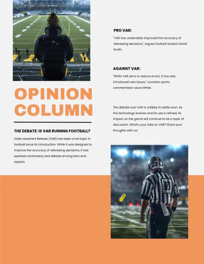Free Sports Background Magazine Template to Edit Online