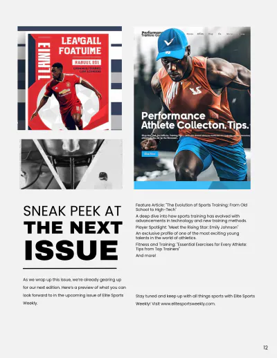 Free Sports Background Magazine Template to Edit Online