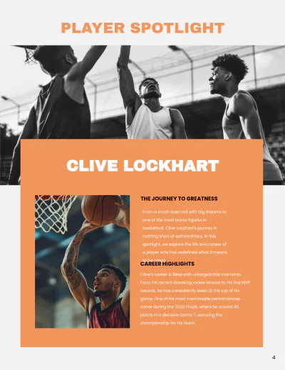 Free Sports Background Magazine Template to Edit Online