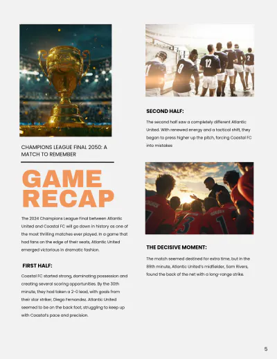 Free Sports Background Magazine Template to Edit Online