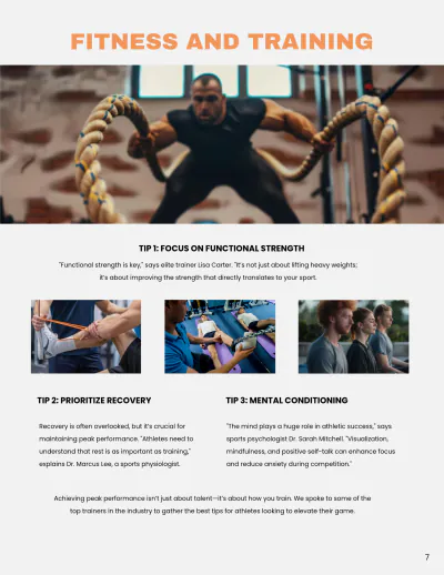 Free Sports Background Magazine Template to Edit Online