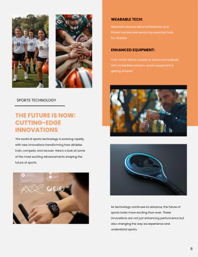 Free Sports Background Magazine Template to Edit Online
