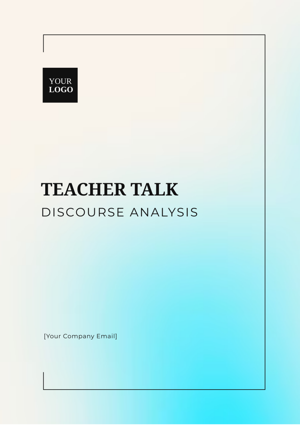 Teacher Talk Discourse Analysis Template - Edit Online & Download