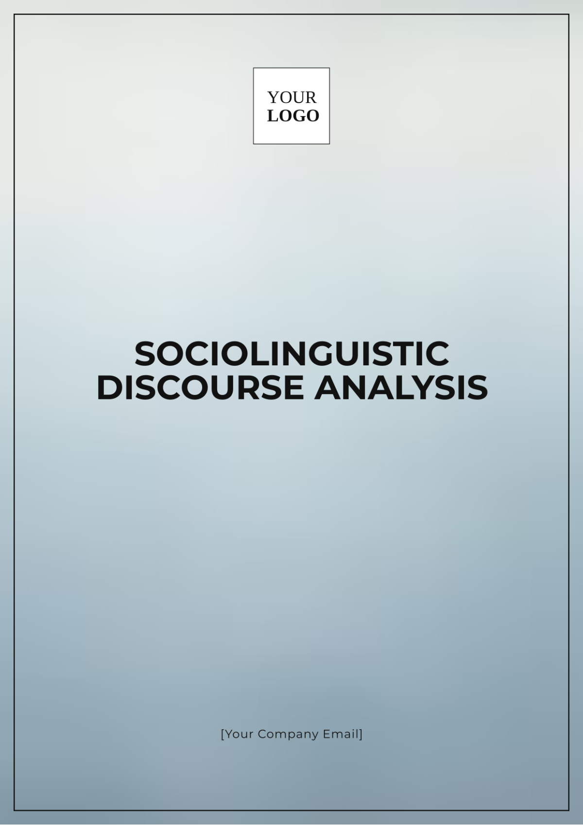 Sociolinguistic Discourse Analysis Template - Edit Online & Download