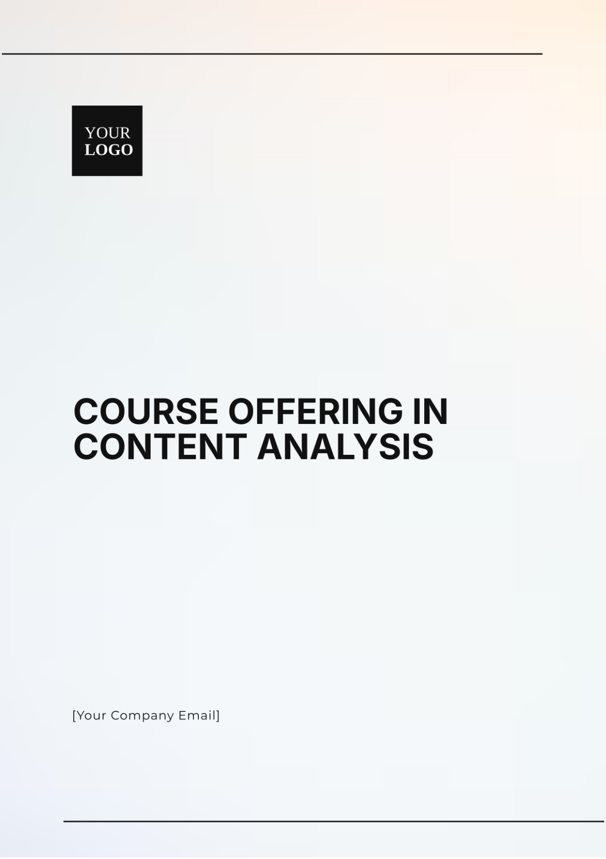 Course Offering in Content Analysis Template - Edit Online & Download