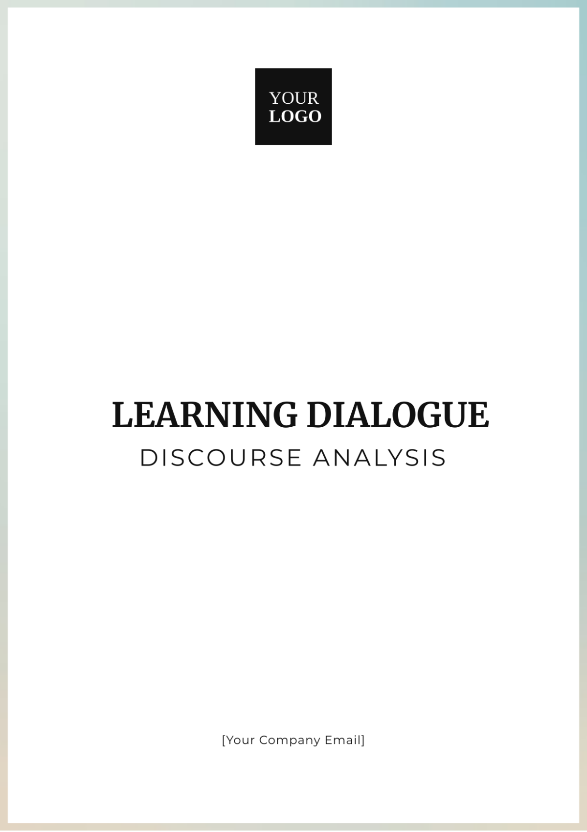 Learning Dialogue Discourse Analysis Template - Edit Online & Download