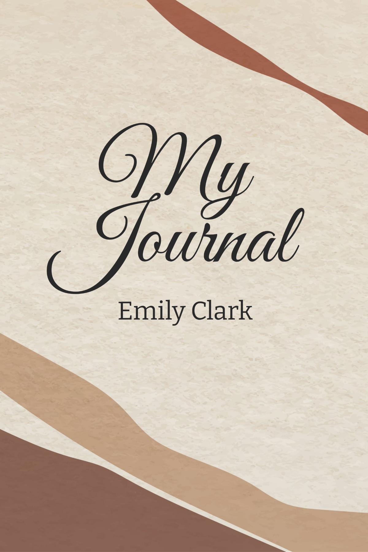 Free Journal Book Cover Template to Edit Online