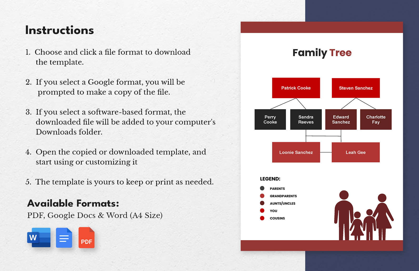 Free Family Tree Example Template - Download in Word, Google Docs, PDF ...