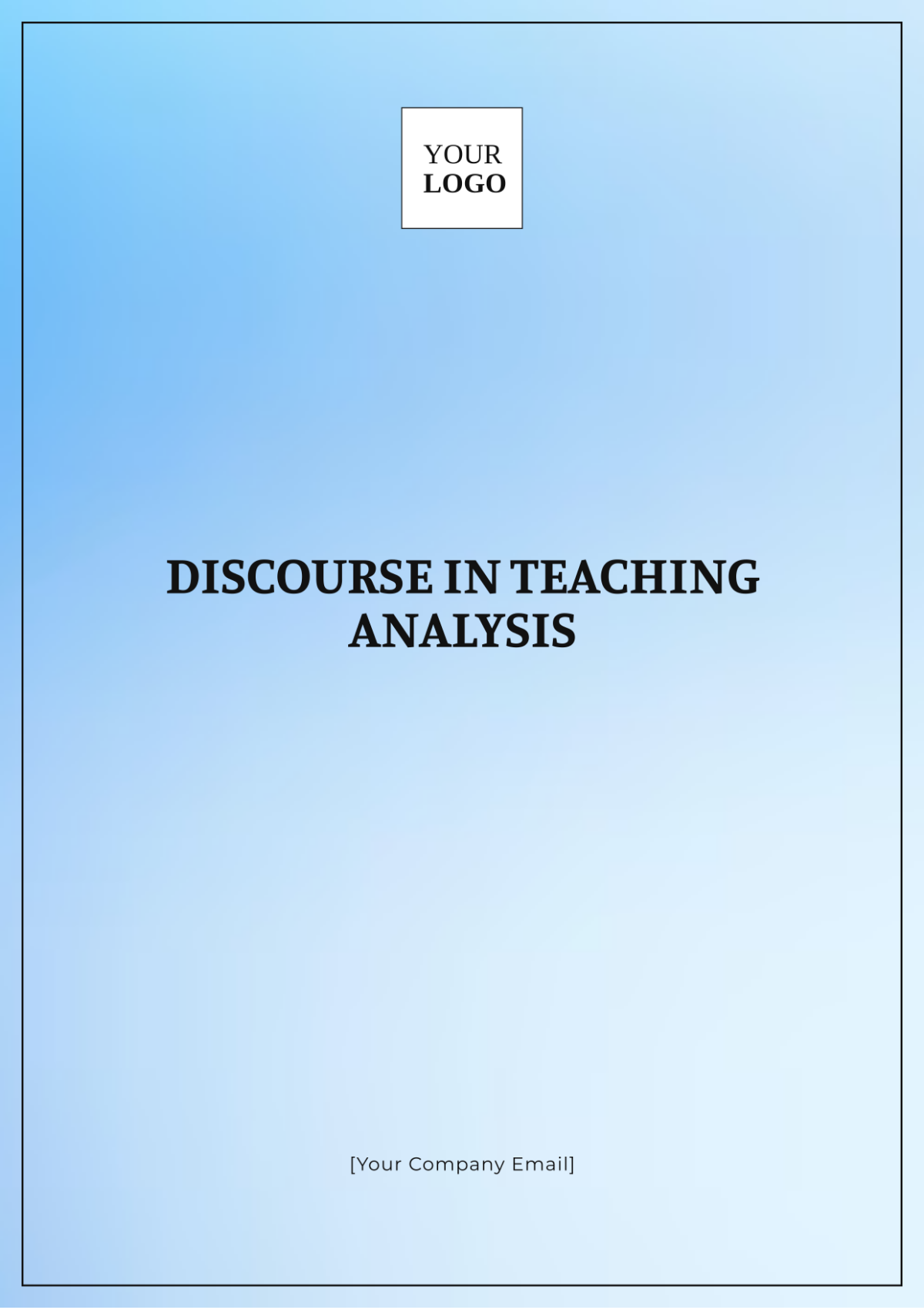 Discourse in Teaching Analysis Template - Edit Online & Download