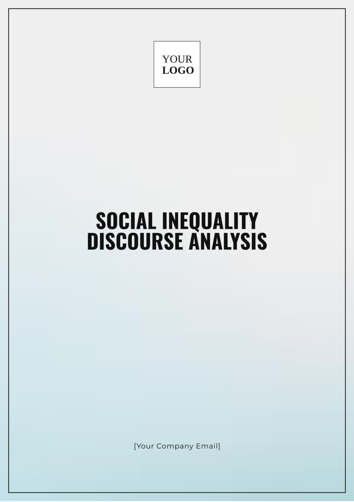 Social Inequality Discourse Analysis Template - Edit Online & Download