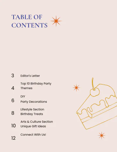 Free Colorful Birthday Magazine Template to Edit Online