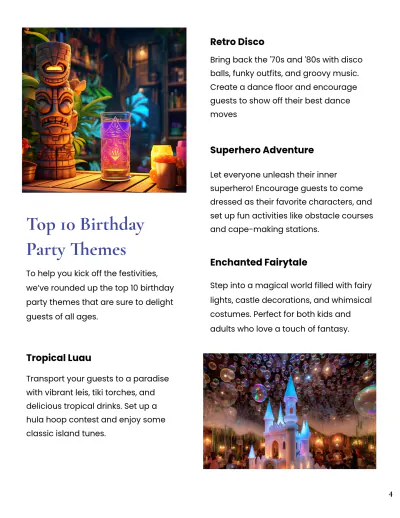 Free Colorful Birthday Magazine Template to Edit Online