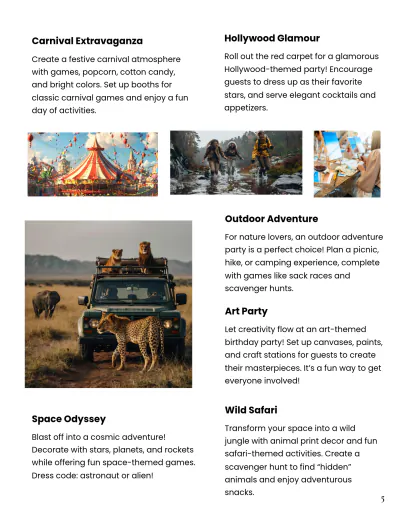 Free Colorful Birthday Magazine Template to Edit Online