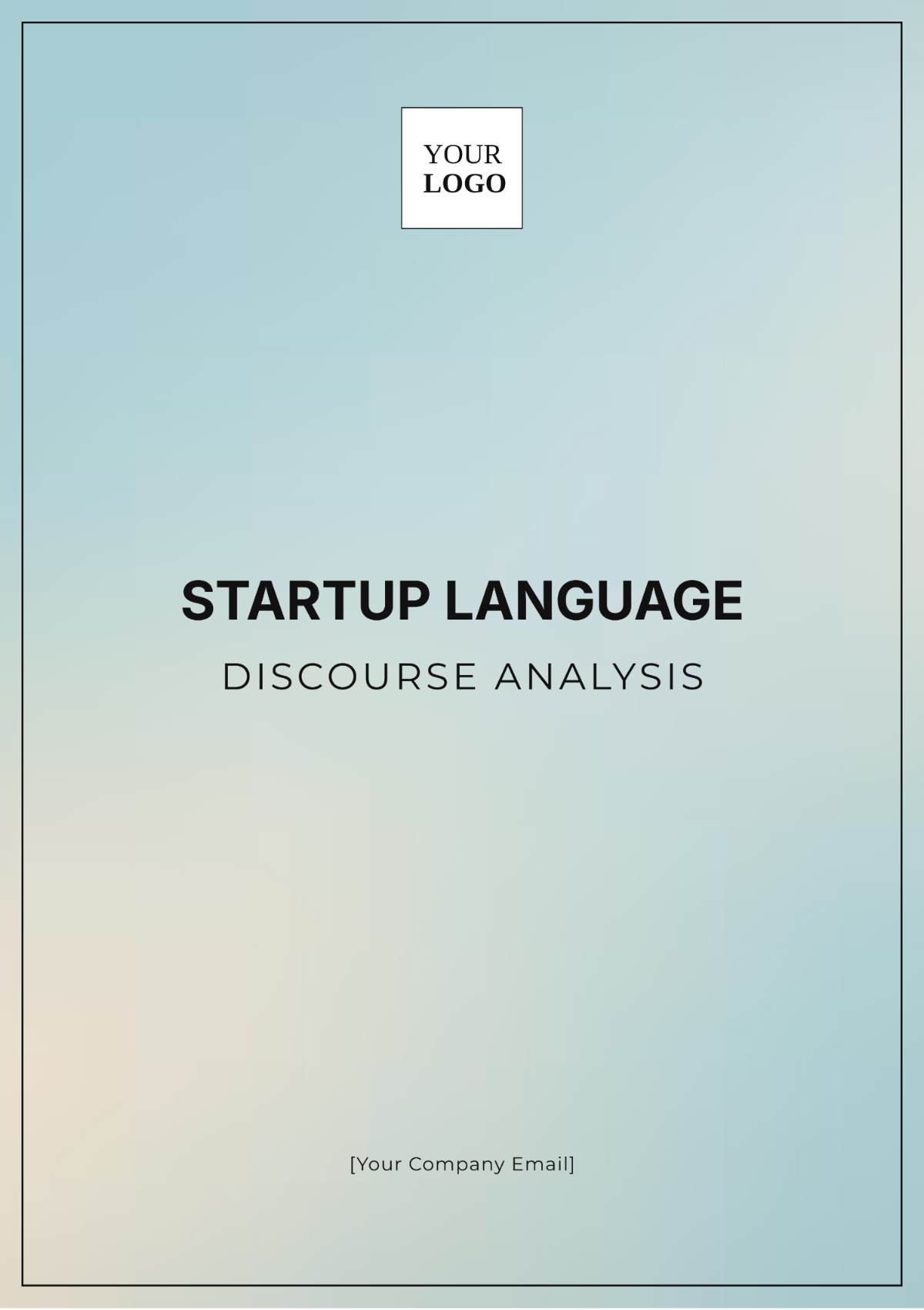 Startup Language Discourse Analysis Template - Edit Online & Download