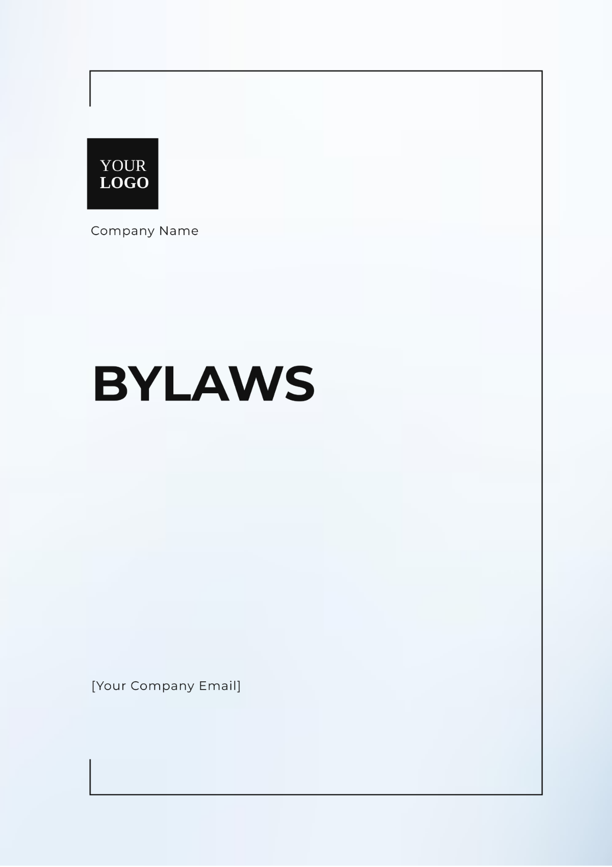 Bylaws Template