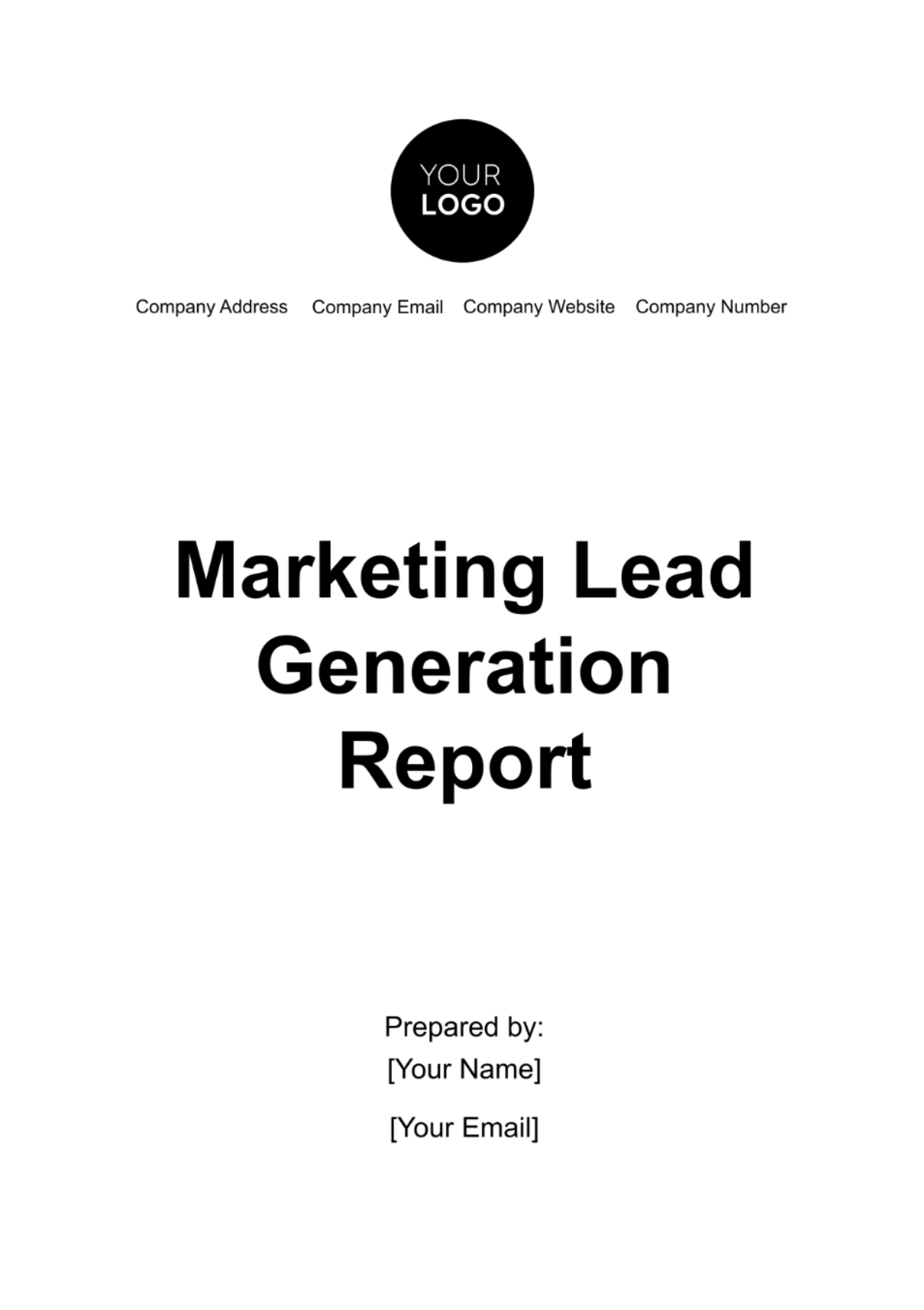 Marketing Lead Generation Report Template - Edit Online & Download