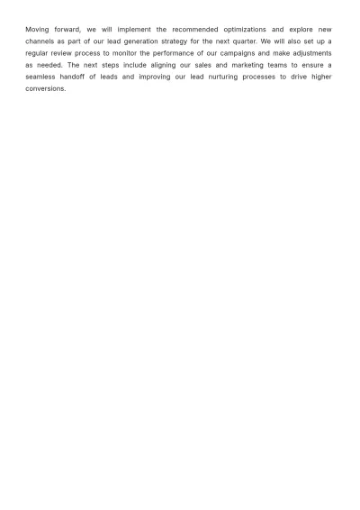 Free Marketing Lead Generation Report Template to Edit Online