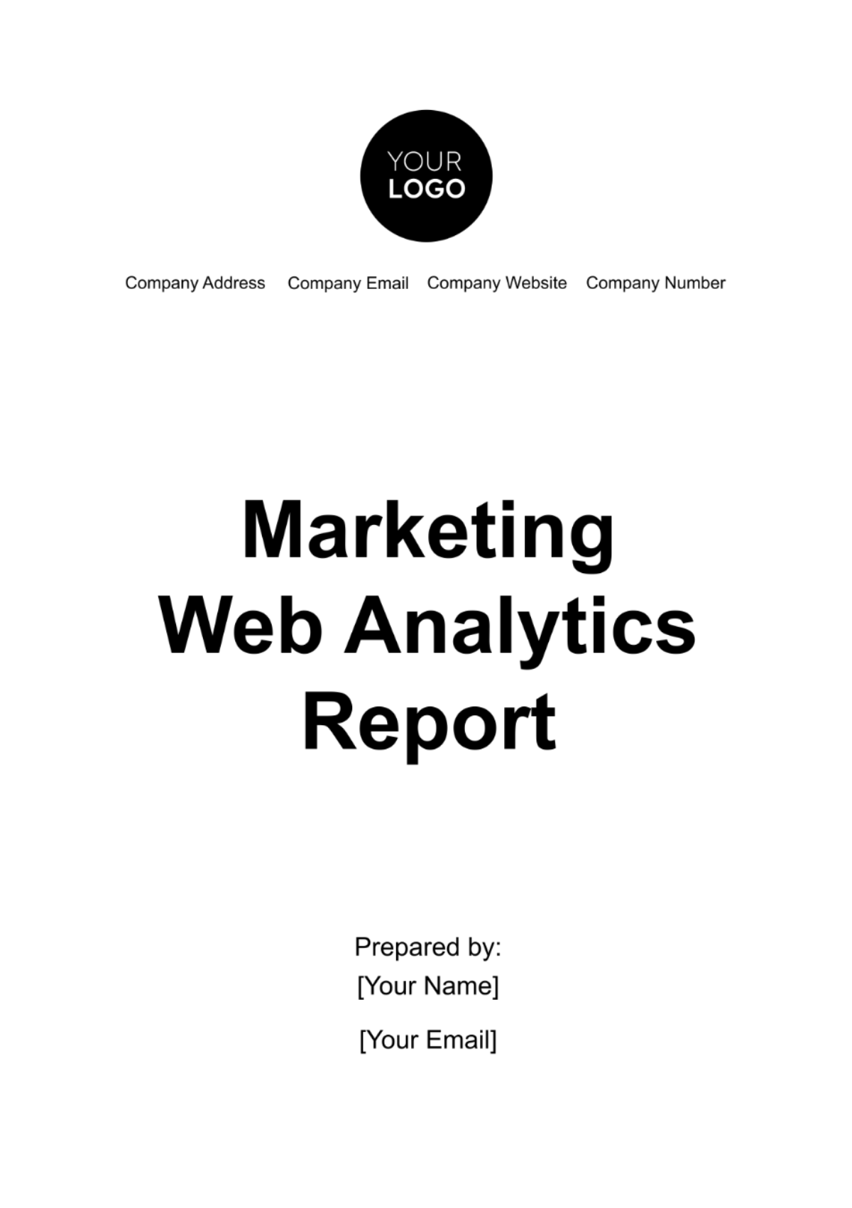 Marketing Web Analytics Report Template - Edit Online & Download