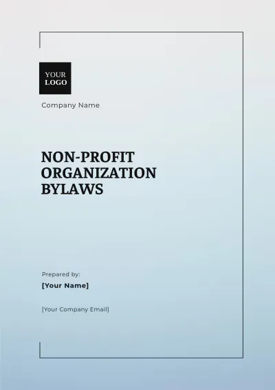Free Non Profit Organization Bylaws Template to Edit Online