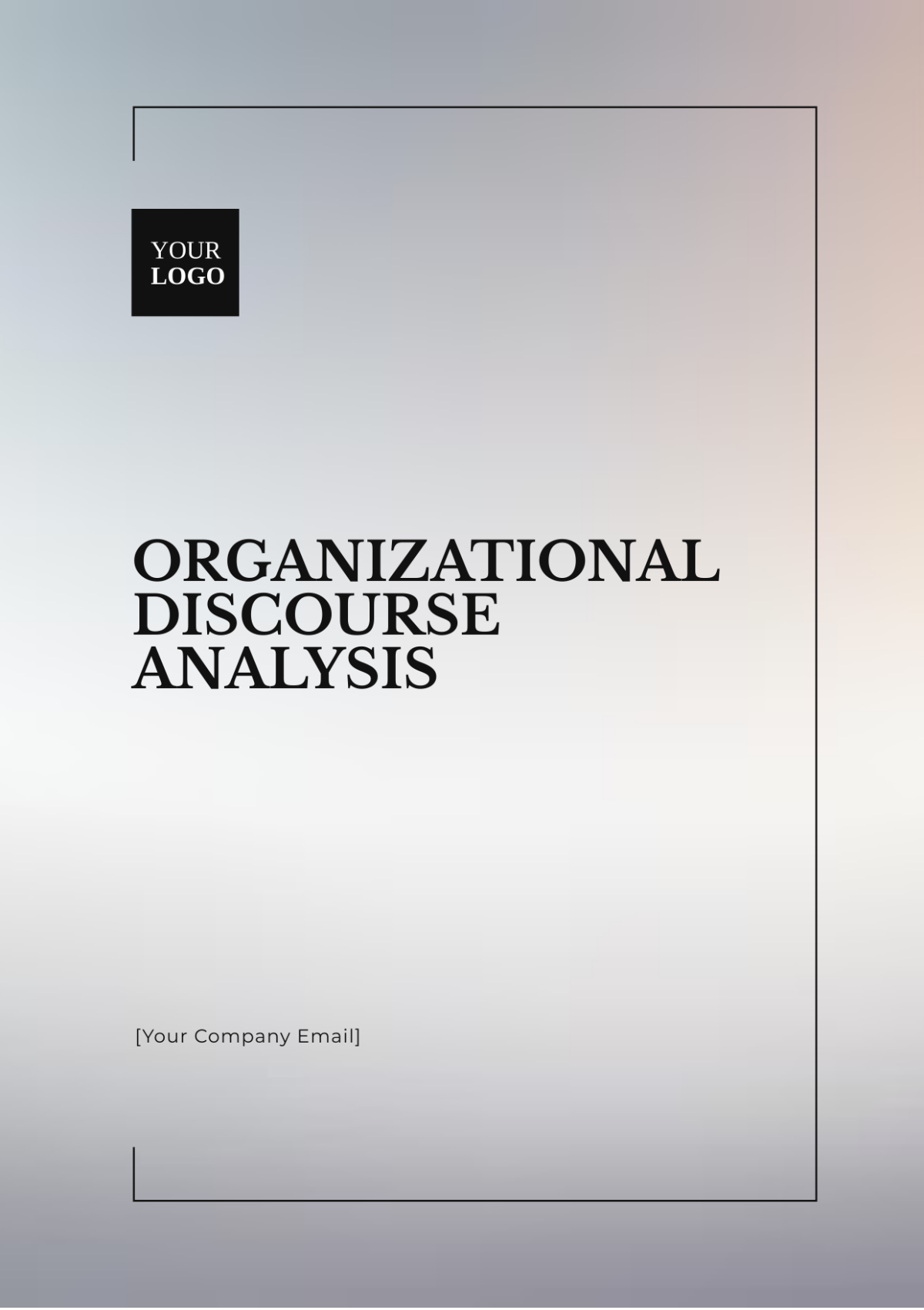 Organizational Discourse Analysis Template - Edit Online & Download