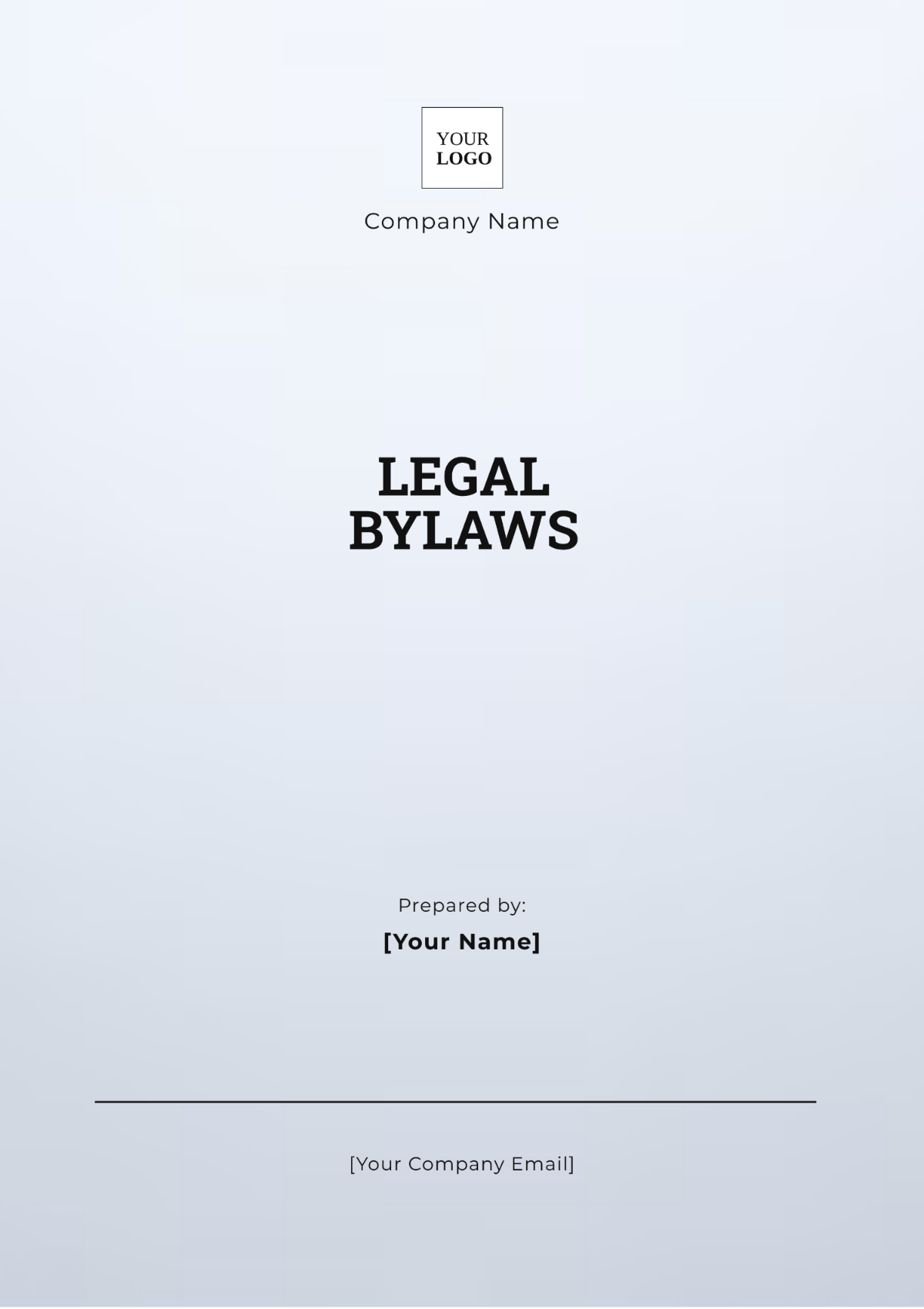 Legal Bylaws Template