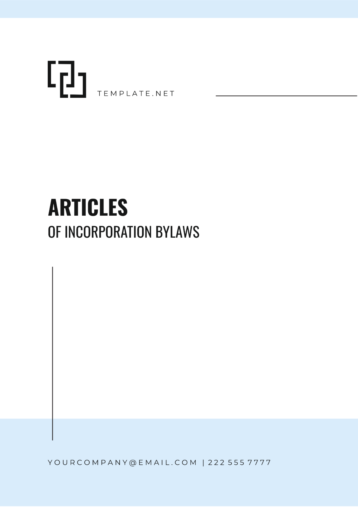 Articles of Incorporation Bylaws Template - Edit Online & Download