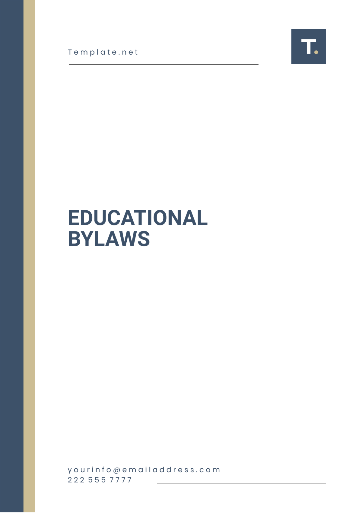 Educational Bylaws Template - Edit Online & Download