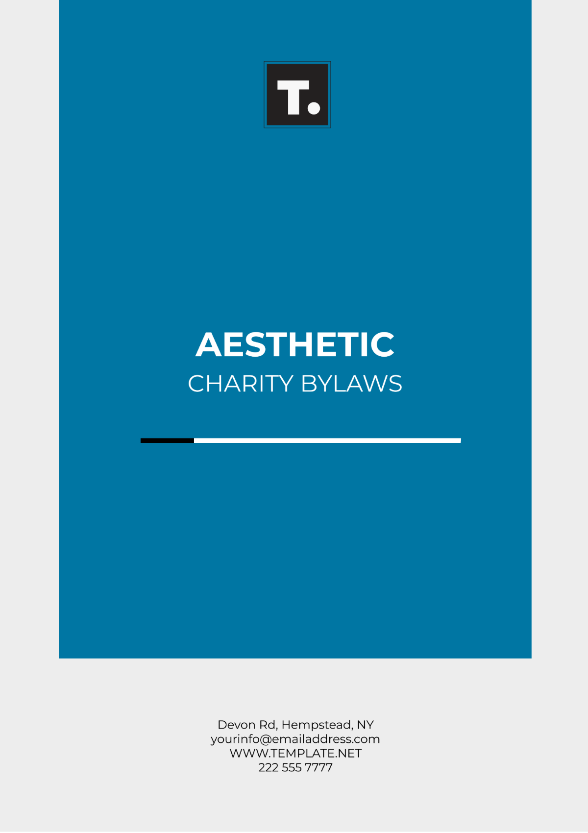 Aesthetic Charity Bylaws Template - Edit Online & Download