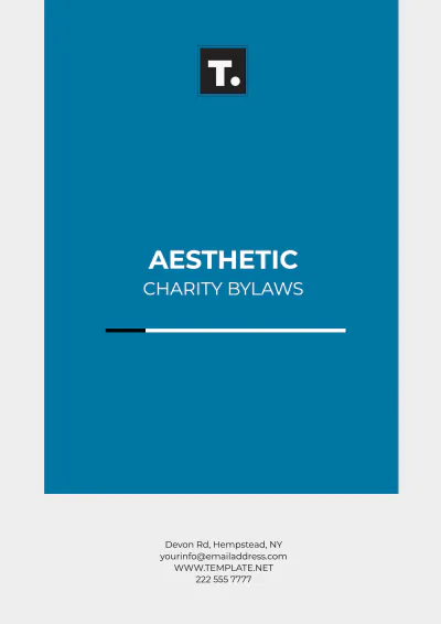 Free Aesthetic Charity Bylaws Template to Edit Online