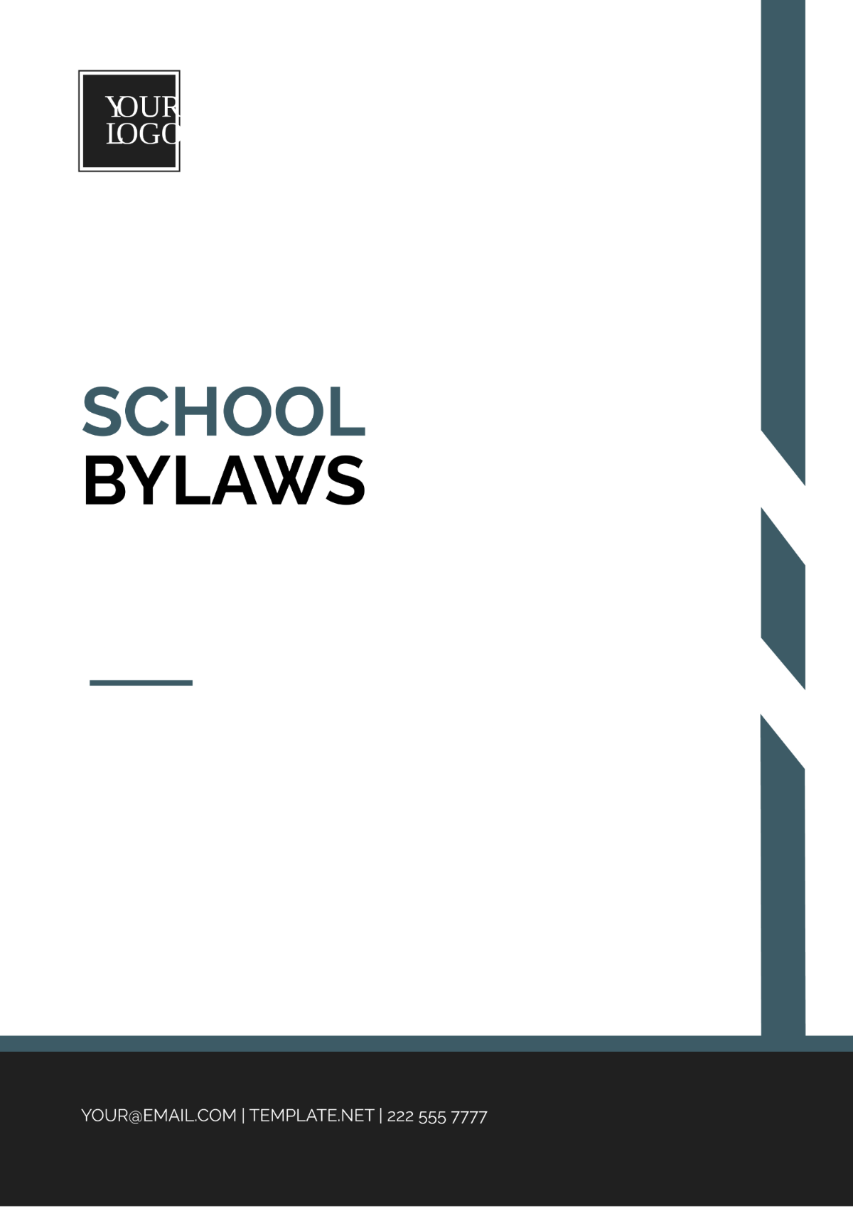 School Bylaws Layout Template