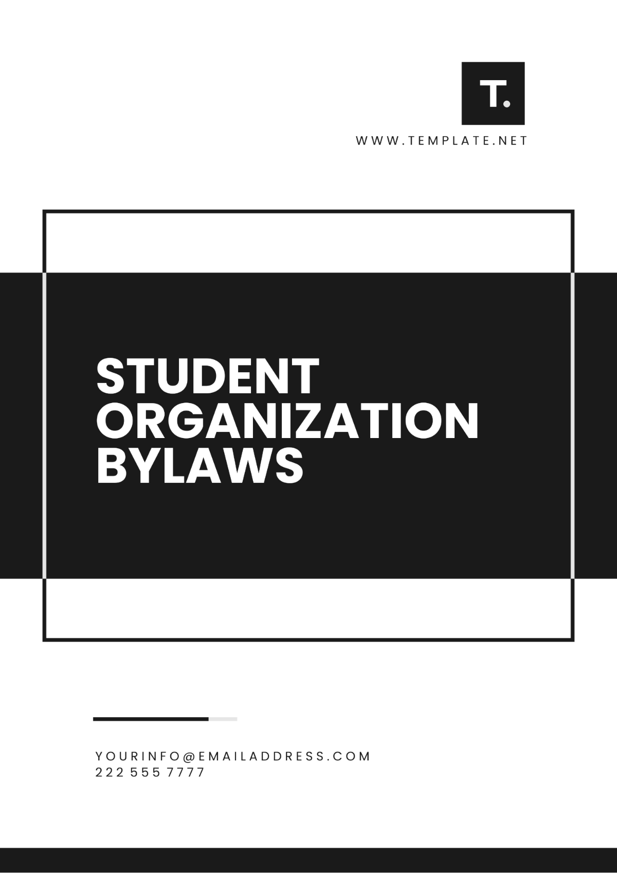 Student Organization Bylaws Template