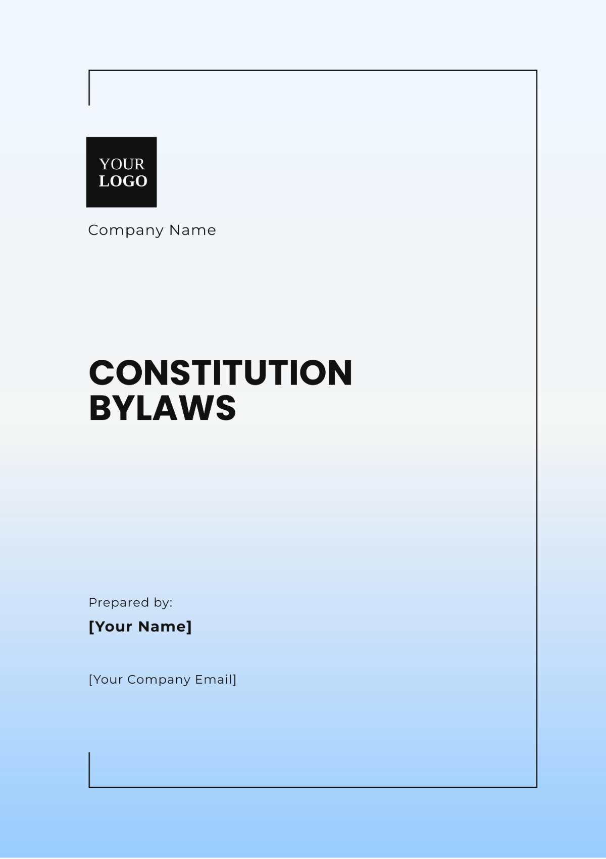 Constitution Bylaws Template - Edit Online & Download