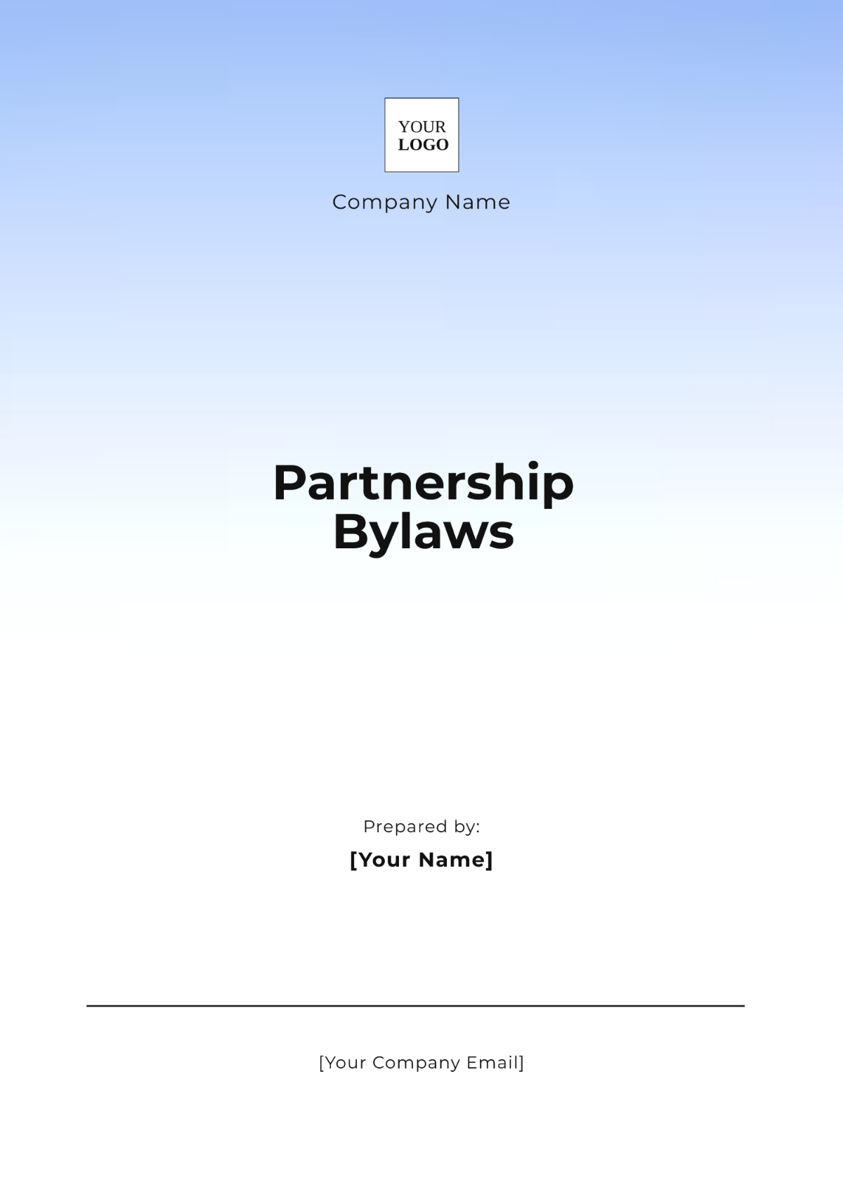 Partnership Bylaws Template - Edit Online & Download