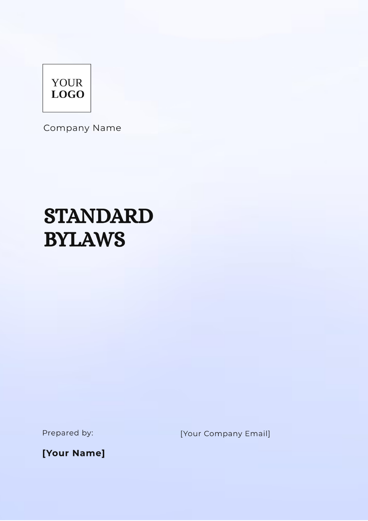 Standard Bylaws Template - Edit Online & Download