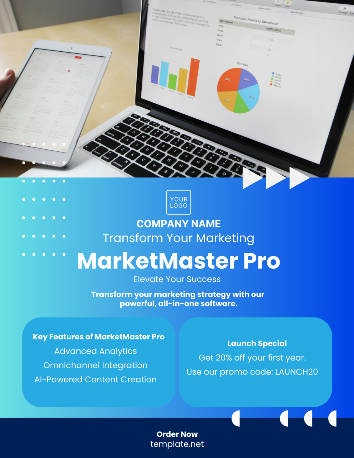 Marketing Product Launch Flyer Template - Edit Online & Download