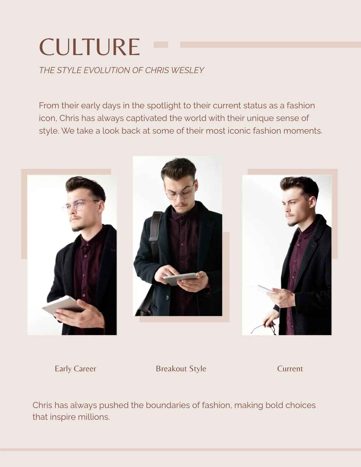 Free Aesthetic Cover Model Magazine Template to Edit Online