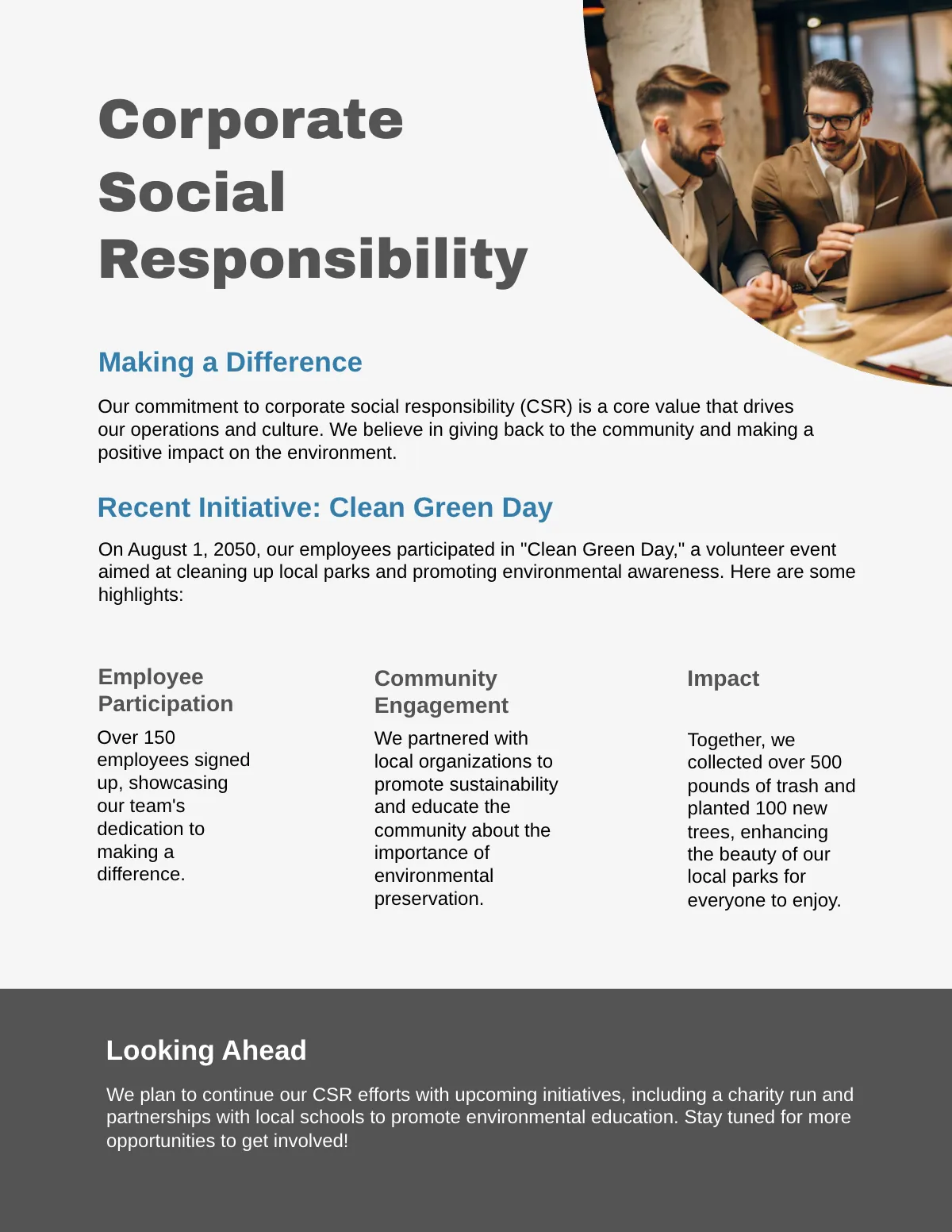 Free Corporate Magazine Template to Edit Online