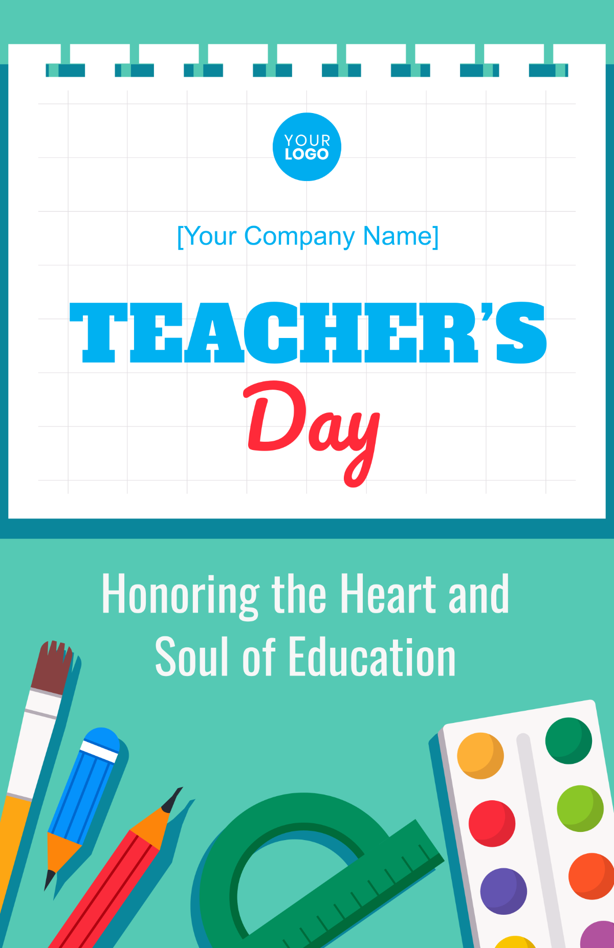 Teacher's Day Poster Template - Edit Online & Download