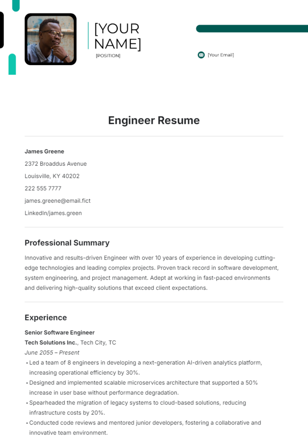 Engineer Resume Template