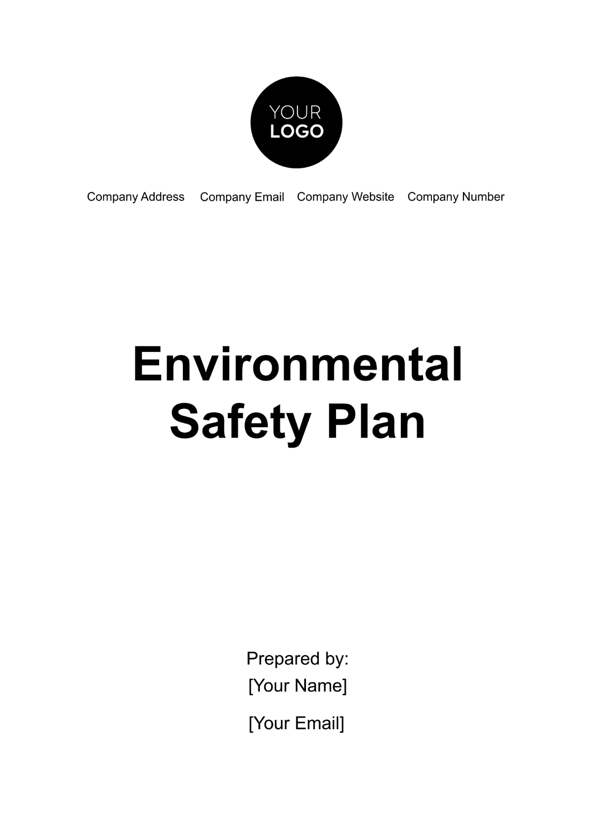 Environmental Safety Plan Template - Edit Online & Download