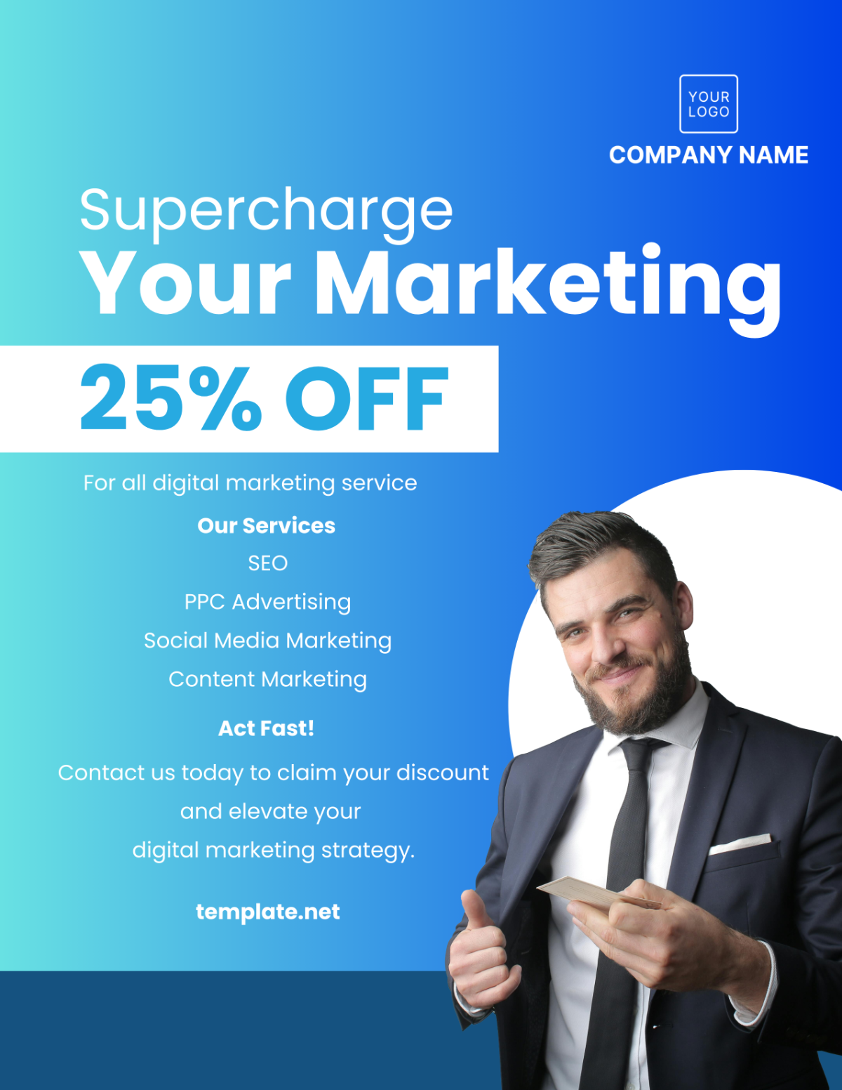 Marketing Sale Flyer Template - Edit Online & Download