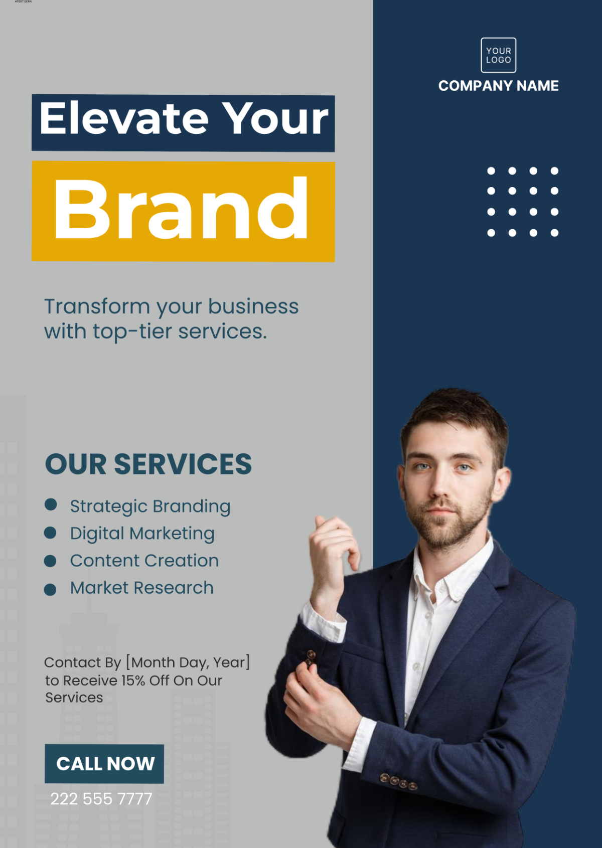 Marketing Services Poster Ad Template - Edit Online & Download