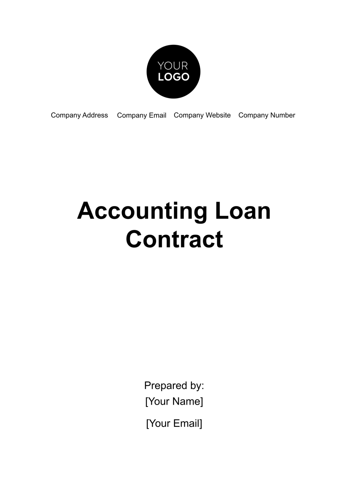 Accounting Loan Contract Template - Edit Online & Download