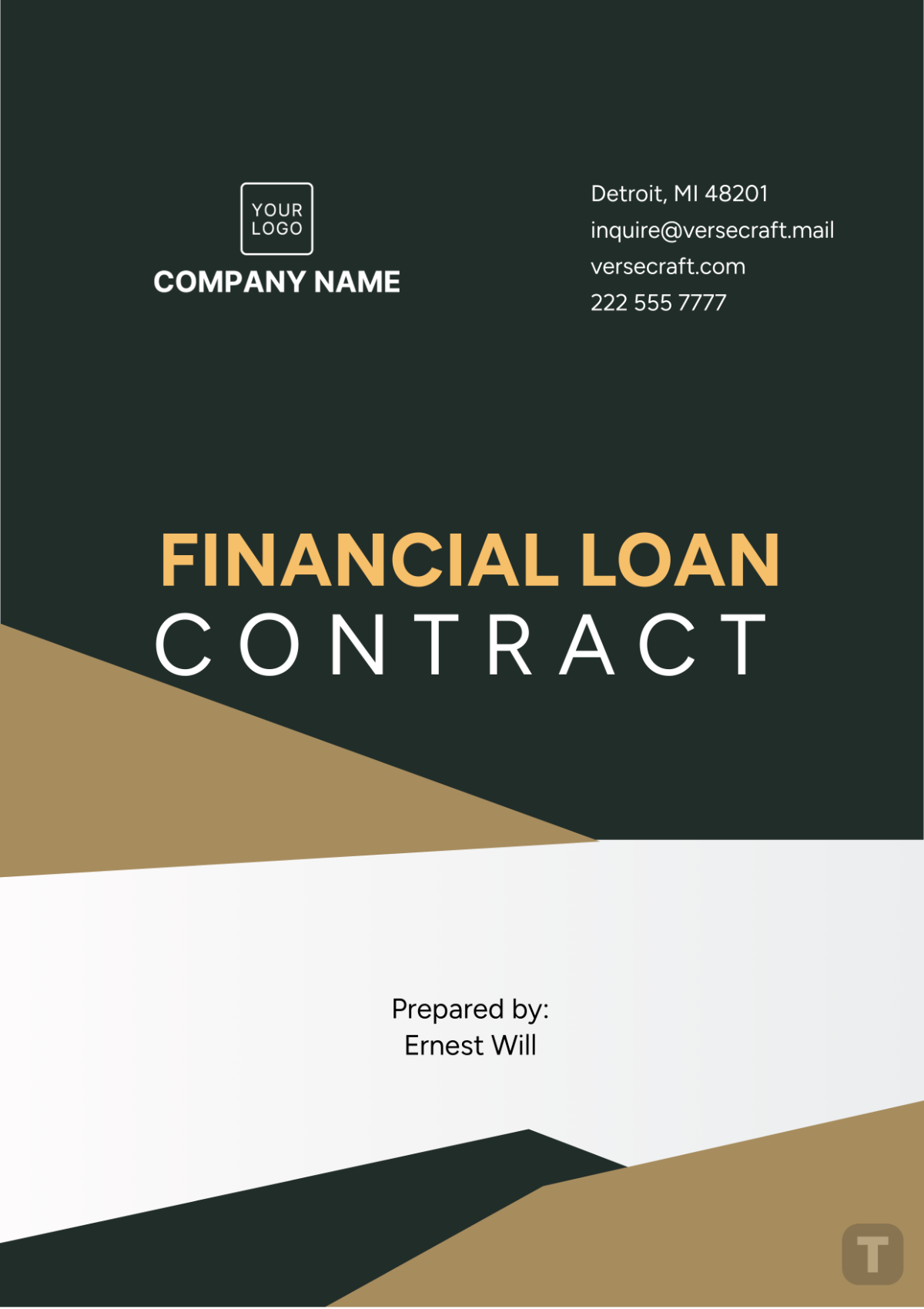 Financial Loan Contract Template - Edit Online & Download