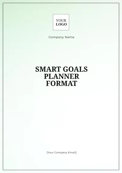 Free SMART Goals Planner Format Template to Edit Online