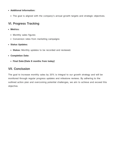 Free SMART Goals Planner Format Template to Edit Online