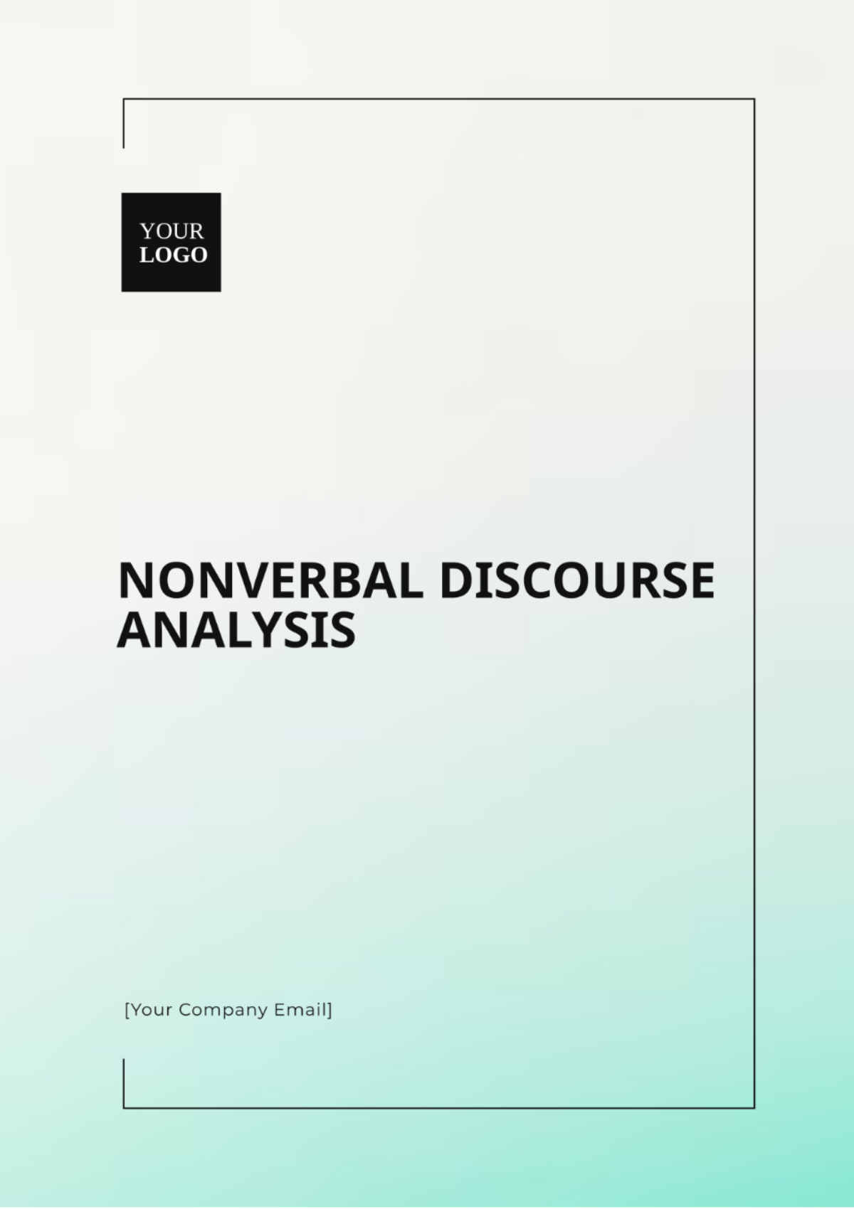 Nonverbal Discourse Analysis Template - Edit Online & Download