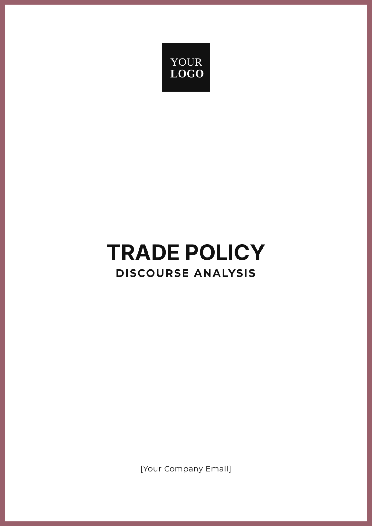 Trade Policy Discourse Analysis Template - Edit Online & Download