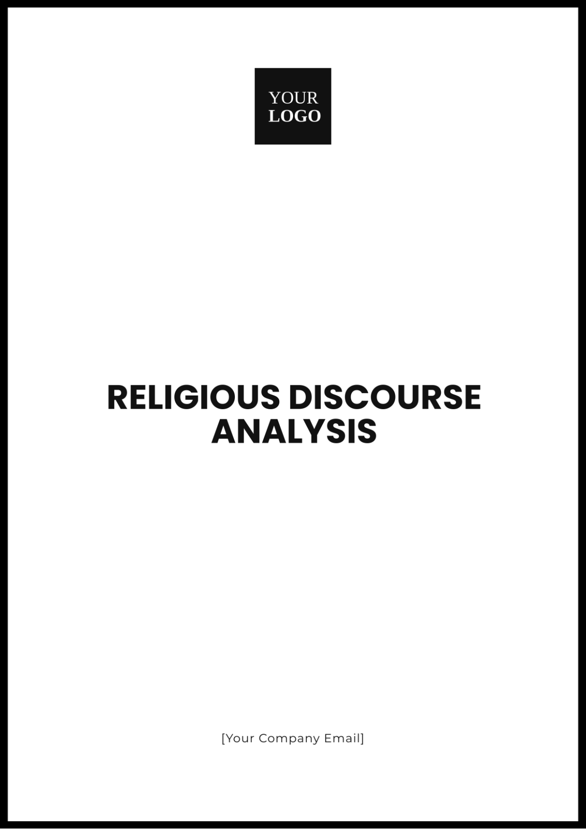 Religious Discourse Analysis Template - Edit Online & Download